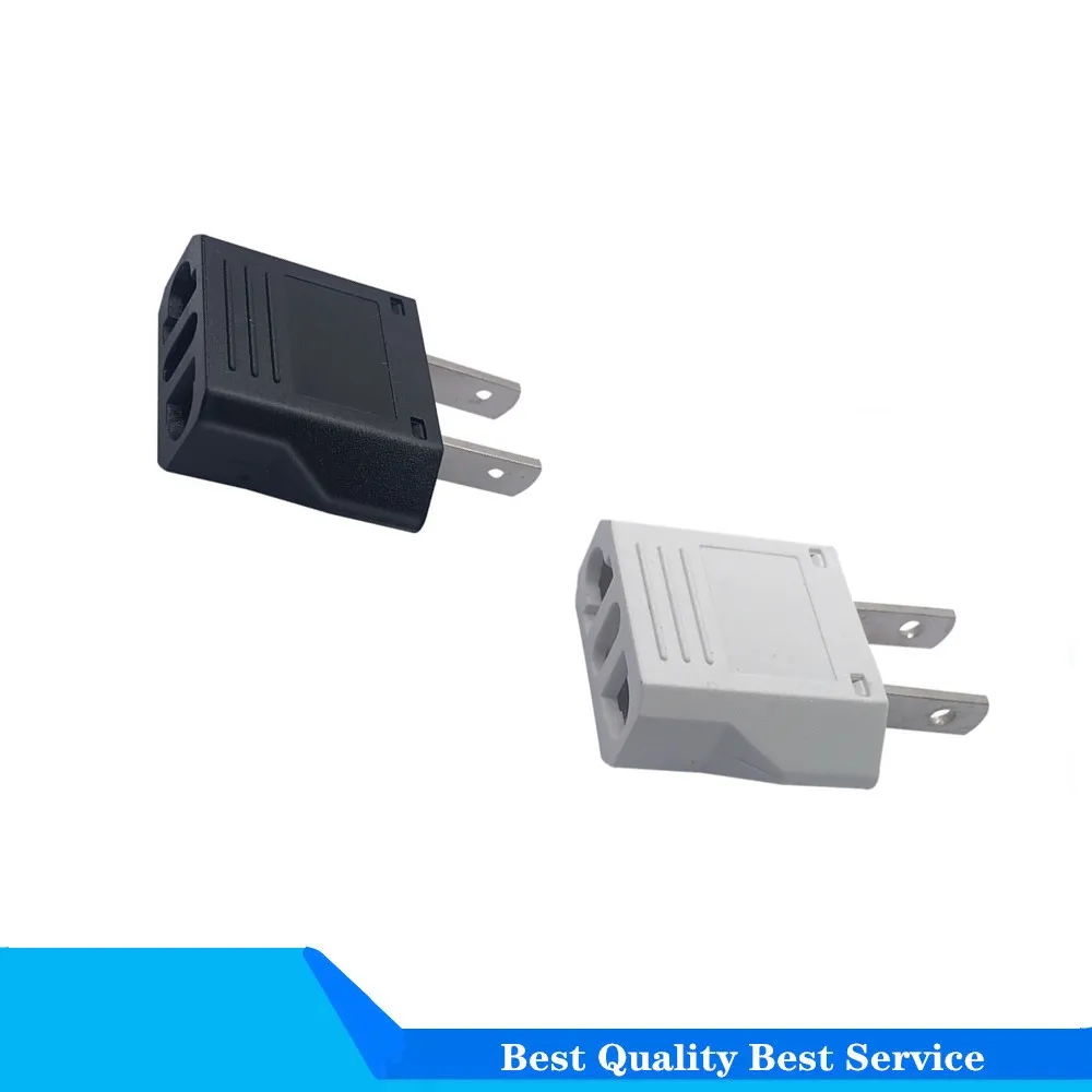 2PCS  Arrival Universal European EURO EU to US USA Travel Plug Adapter Converter Power Plug Adaptor Outlet Converter