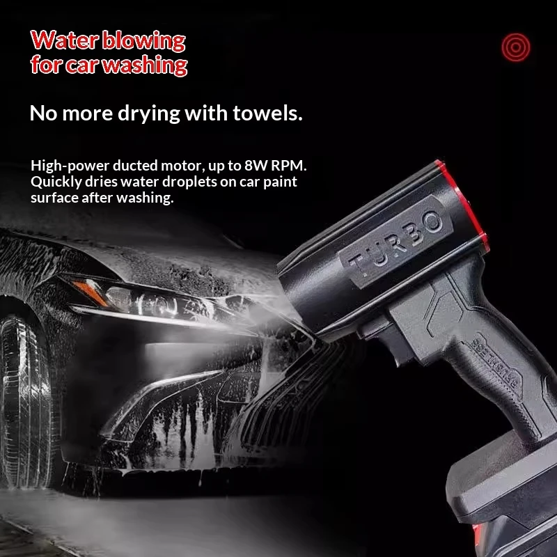 50mm Brushless Handheld Jet Fan, 1000g Thrust Turbo Blower for Car Wash & Keyboard Cleaning