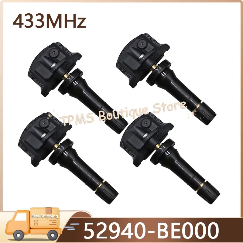 

52940-BE000 52940BE000 4 шт. 433 МГц автомобильные датчики для шин Система датчиков давления в шинах для Hyundai Kona electric Kia EV5 EV6