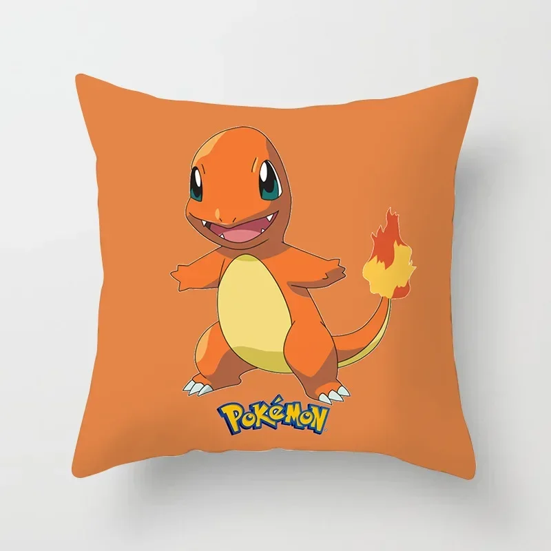 Anime Pokemon Pikachu Kissenbezüge Deko-Spielzeug für Zuhause Büro Sofa Cartoon Charizard Actionfigur Quadratische Kissenhüllen Spielzeug Geschenk