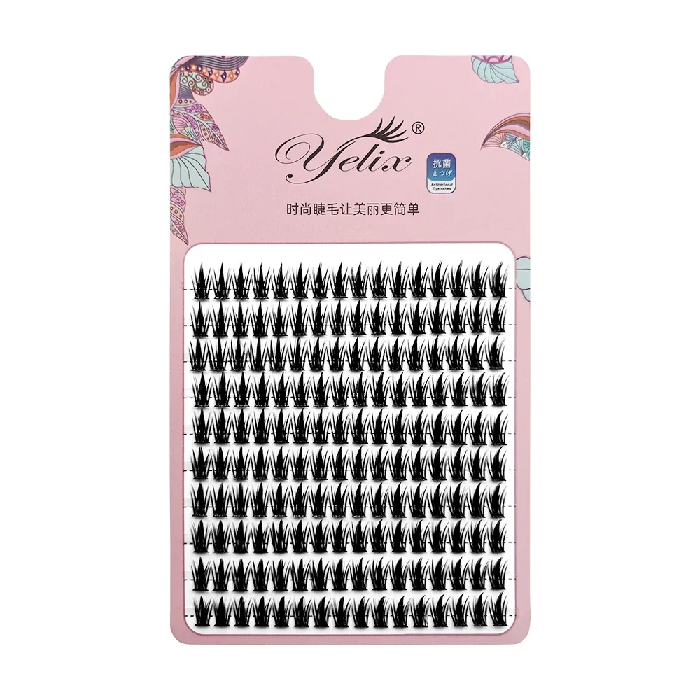 Yelix 10Rows Anime Lashes Cluster Lashes DIY Clusters Little Devail Eyelashes High Quality Comfortable Eye Lashes Bulk Wholesale