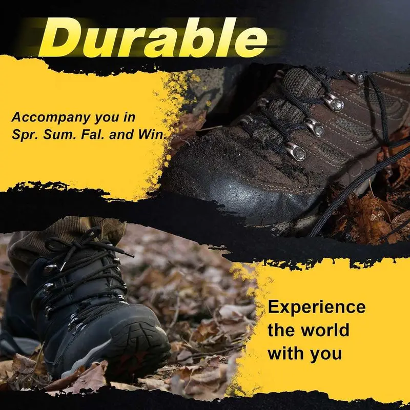 Round Boots Laces, 130mmlength4mm Diameter Work & Hiking Shoe Laces for Boots | Men Women Replacement Shoelaces, Heavy Duty, hj view 5