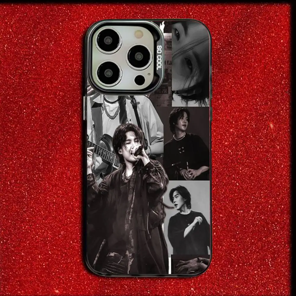 Rapper a-agust d m-min yoongi capa de telefone para iphone 16,15,14,13,12,11, mini, pro, e, se4, max doce fosco à prova de choque capa preta