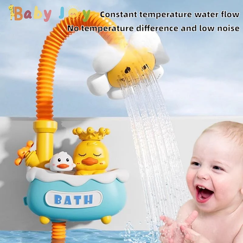 Baby Bath Toy Bath Shower for Toddler Children's Electric Splashing Baby Sunflower Yellow Duck Shower Boy Girl Spray Gift