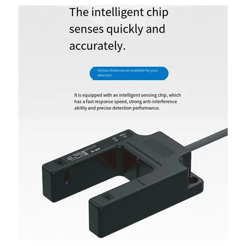 B63B-Elevator Leveling Sensor U-Shaped Switch Slot Type 12-24V DC NPN Through Proximity Switch Sensor