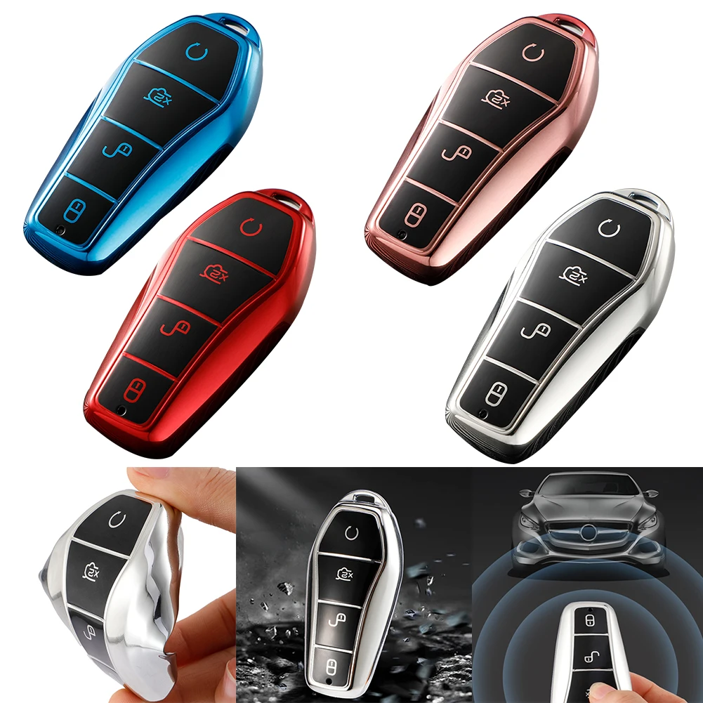 

1pcs Car Soft TPU Key Shell Cover-Case For BYD Qin Plusdmi For Han EV For BYD Qin Plusdmi For Han EV Parts Accessories