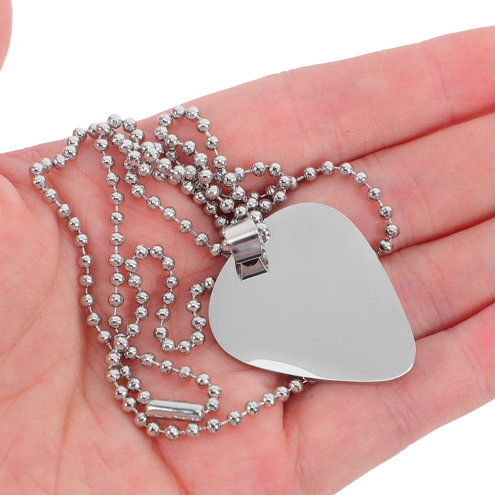 

Stainless Steel Guitar Pick Necklace 60Cm Length Ideal for Performances Daily Wear Men Women Music Themed Jewelry Gift Unisex