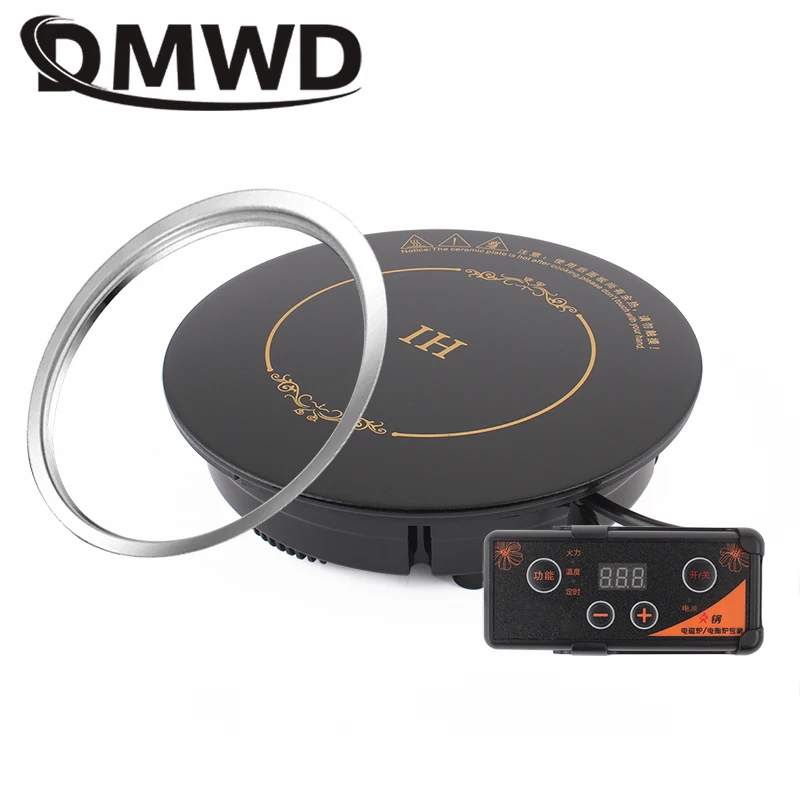 

DMWD 2000W/2200W Round Electric Magnetic Induction Cooker Embedded Mini Wire control Hob Waterproof Hot Pot Stove Cooktop Burner