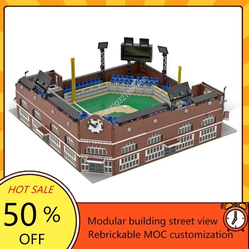 Authorized 7313Pcs Custom MOC-76626 Modular Baseball Stadium -Brick Figure Scale Small Particle Building Blocks (By Gabizon)