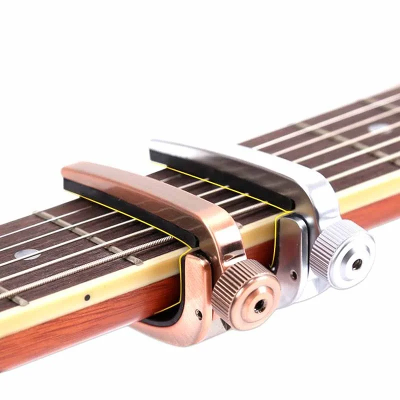 Guitar Capos Electric Acoustic   Bass Violin Ukulele traste Single-handed Tune Clamp Trigger 3 Colors Metal