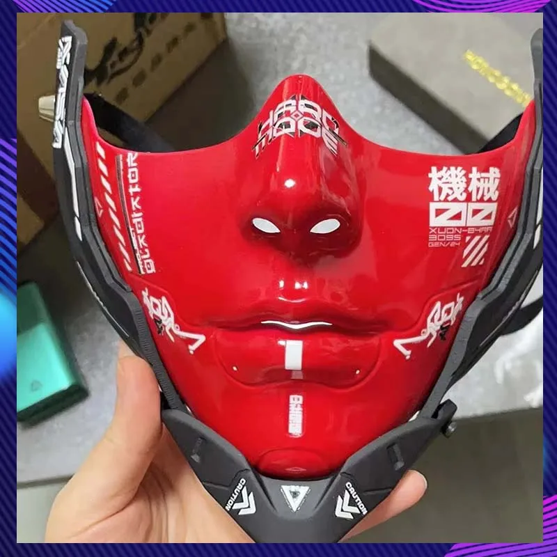 

Sci-Fi Mechanical Half-Face Mask Cosplay Costumes Halloween Carnival Comic-Con Mask Party Bar Coser Props Gift Cyber Punk Mask