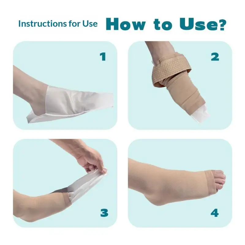 #@1/4Pcs Easy Slide Open Toe Compression Sock Aid Assist Putting On Fast Slip Stocking Applicator For Men Women Disabled Elderly