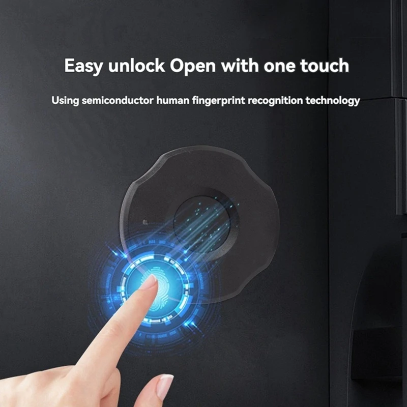 ABNO-Smart Fingerprint Drawer Lock Cabinet Furniture Electronic Keyless Induction Lock Locker Anti-Theft Password Lock