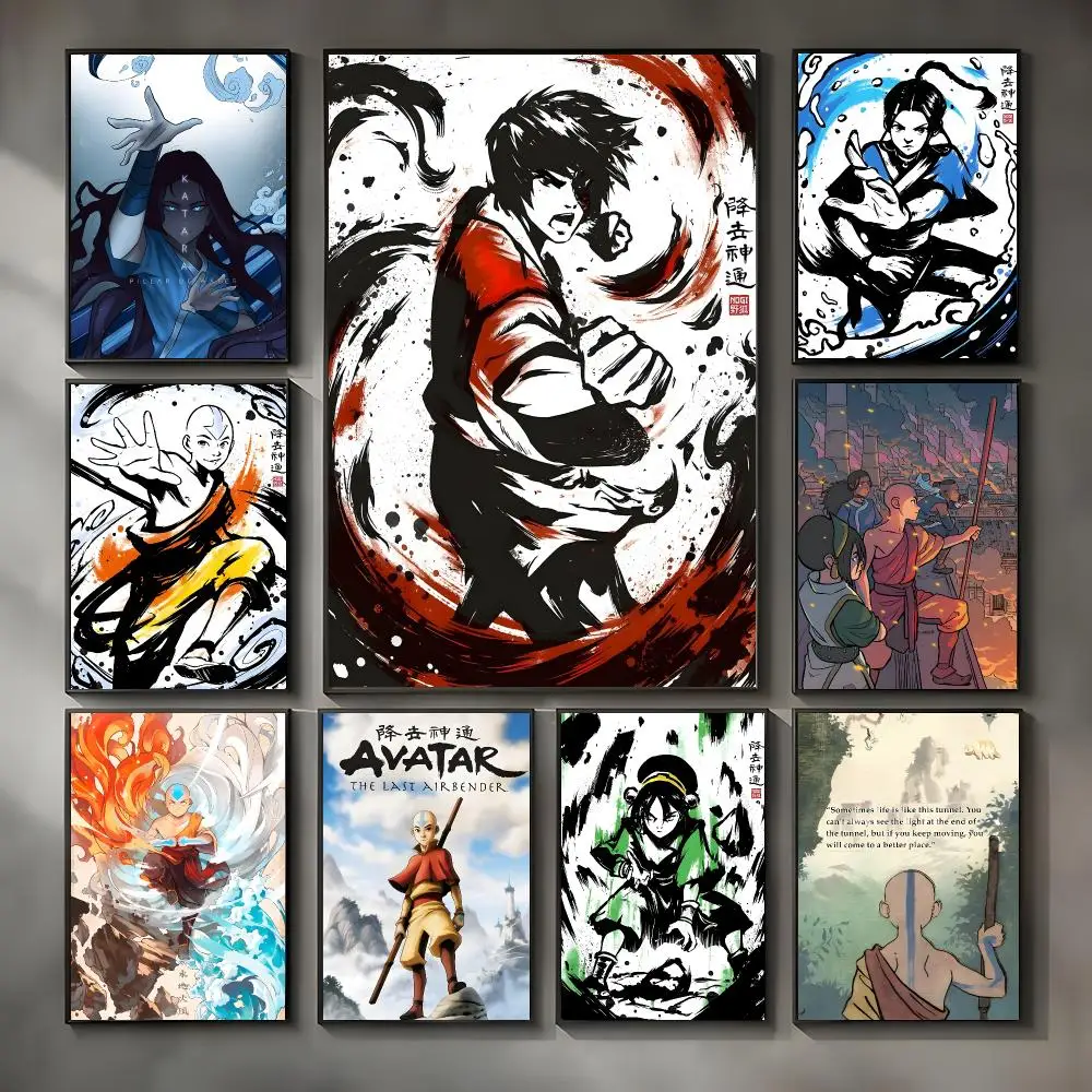 Anime A-Avatar The Last A-Airbender Poster Modern Interior Wall Decor & Trendy Home Highlights