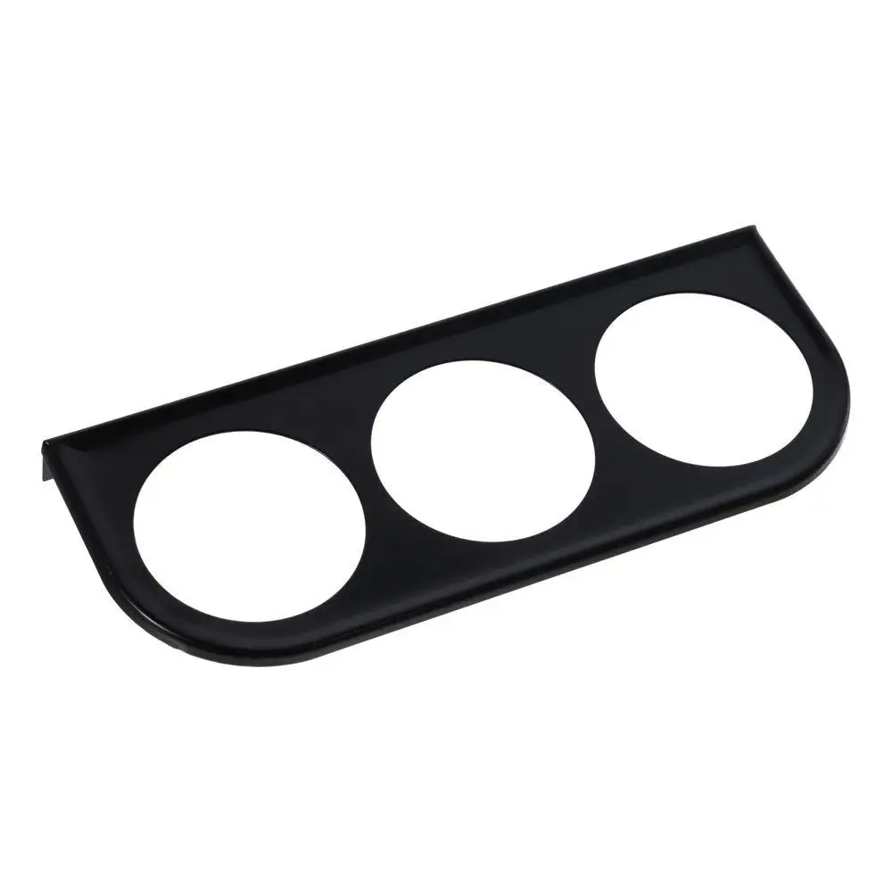 

7.44 *3*0.66Inch 52mm/2in 3-Hole Metal Black Gauge Mount Holder 3-Hole Triple Instrument Panel Shell Turbocharger gauge