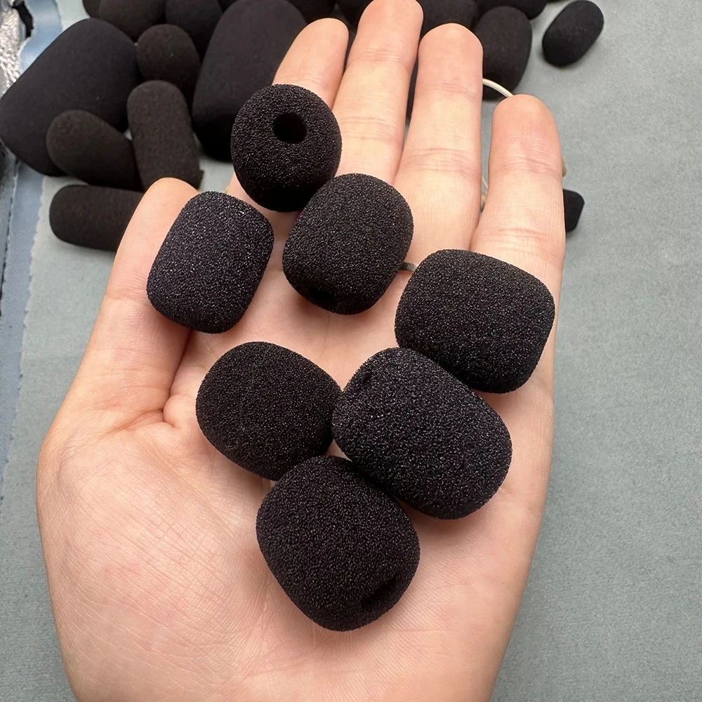 10pcs Microphone Cover Headset Replacement Foam Telephone Headphone Mic Case Microphone Windscreen Windshied Sponge