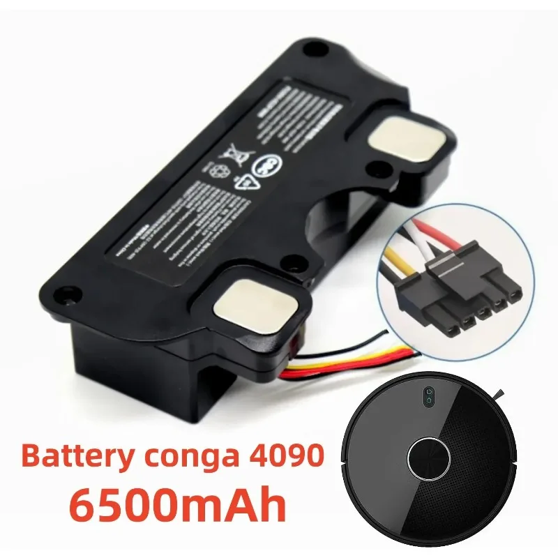 

Replacement Battery for CECOTEC CONGA 4090 4490 4590 4690 Robot Vacuum Cleaner High Capacity 14.4V 14.8V 6500mAh