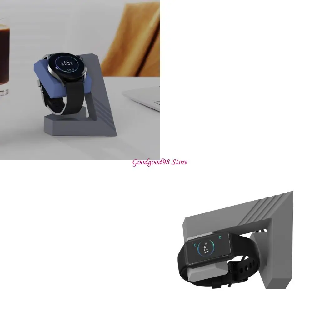 

Double Slot Charging Station For Watch with Nonslip Base Stable Device Placement W8EC