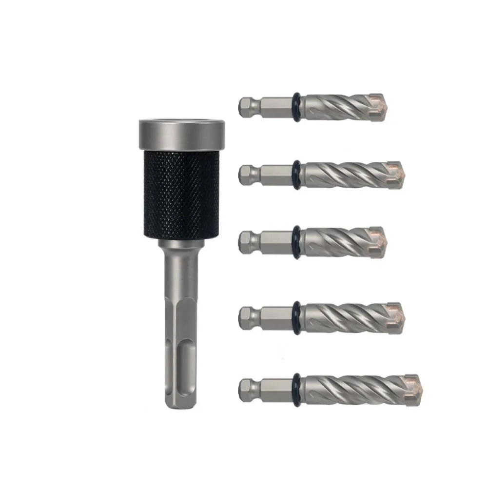 Round Shank for sds Hammer Drill Bit Split Design for Cement Brick Walls Precision for cross Anchor Bolt Structure Depth Limiter