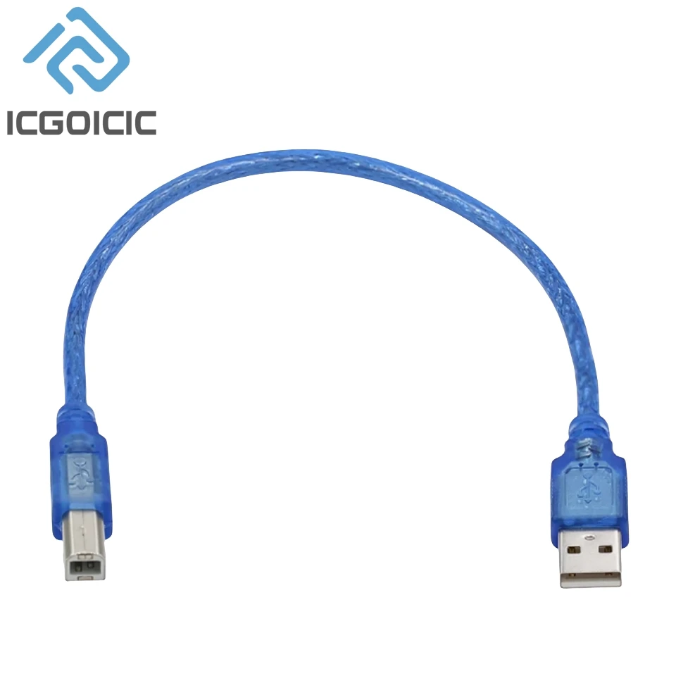 USB-кабель длиной 30 см для Uno R3/Nano/MEGA/Leonardo/Pro Micro/DUE синий, высококачественный USB-кабель типа A/Mini/Micro/Type-C для Arduino