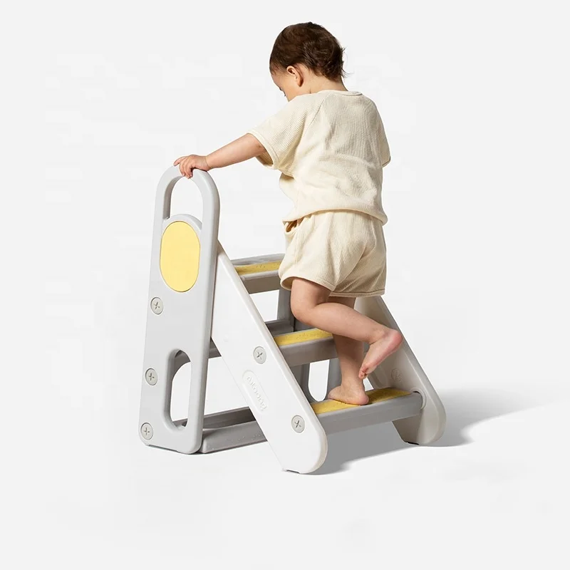 #Modern Simple Design Triple Armrest Baby Foldable Chair Plastic Double Transformable Step Stool Various Styles Available