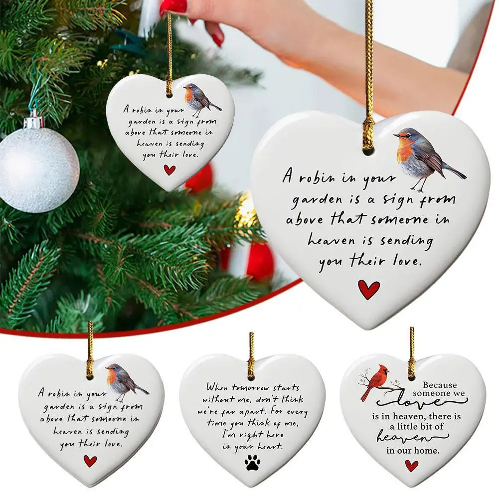 Garden Ornaments Christmas Robin Ornament Chrismas Village Window Stone Art Robin Decoration Ornament Christmas Natural Han D4y5