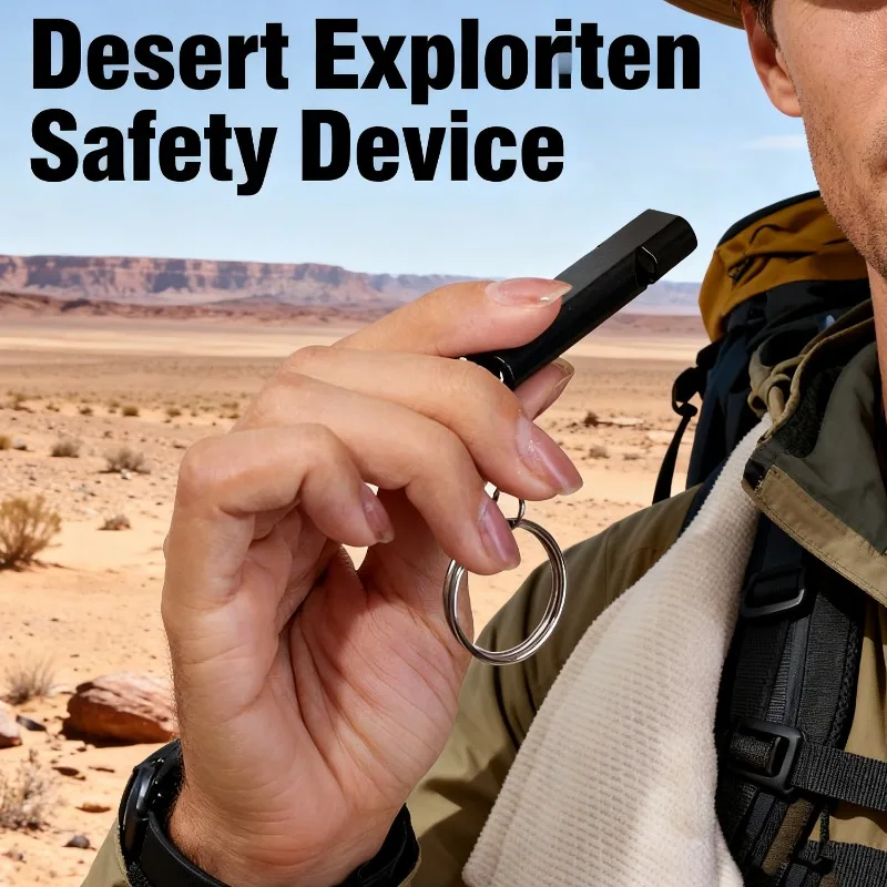 Pfeife Schiedsrichterpfeife Sound Horn Aluminiumlegierung Notfall lauter Ton für Outdoor-Rettung Schlüsselanhänger kompaktes Dual-Tube-Überleben