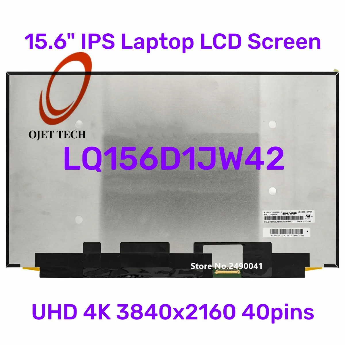 

LQ156D1JW42 15.6" UHD 3840x2160 FOR MSI Prestige 15 A10SC Laptop LCD Screen 4k IPS Display Matrix Panel EDP 40Pins