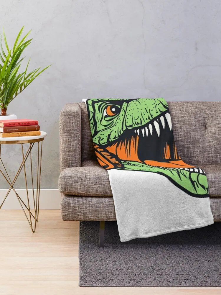 Dinosaur DJ: T-Rex with Headphones Throw Blanket Fashion Sofas for winter Luxury St Decorative Throw Blankets