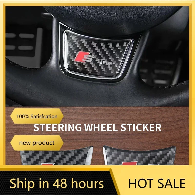 

Auto Steering Wheel Sticker for Audi Sline RS S3 A7 A1 A5 A4 A3 B7 Q7 TT A6 Q5 B8 Q3 80 R8 A8 C7 B5 Q2 Accessories Car Styling