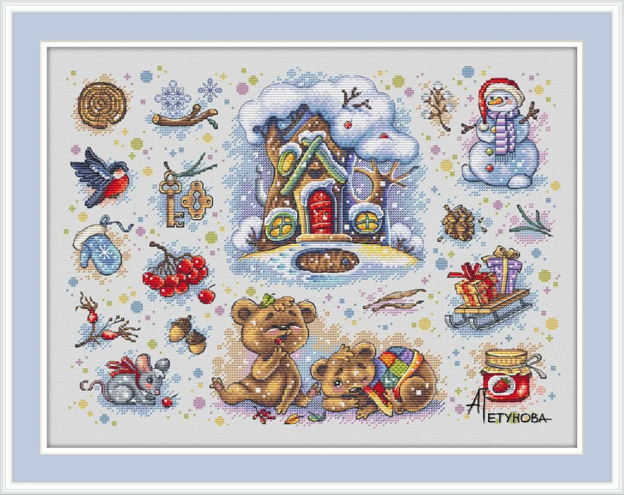 Miracle Forest – ensemble de points de croix 48-37, Kits de broderie en fil de coton, décoration de la maison, couture de paysage