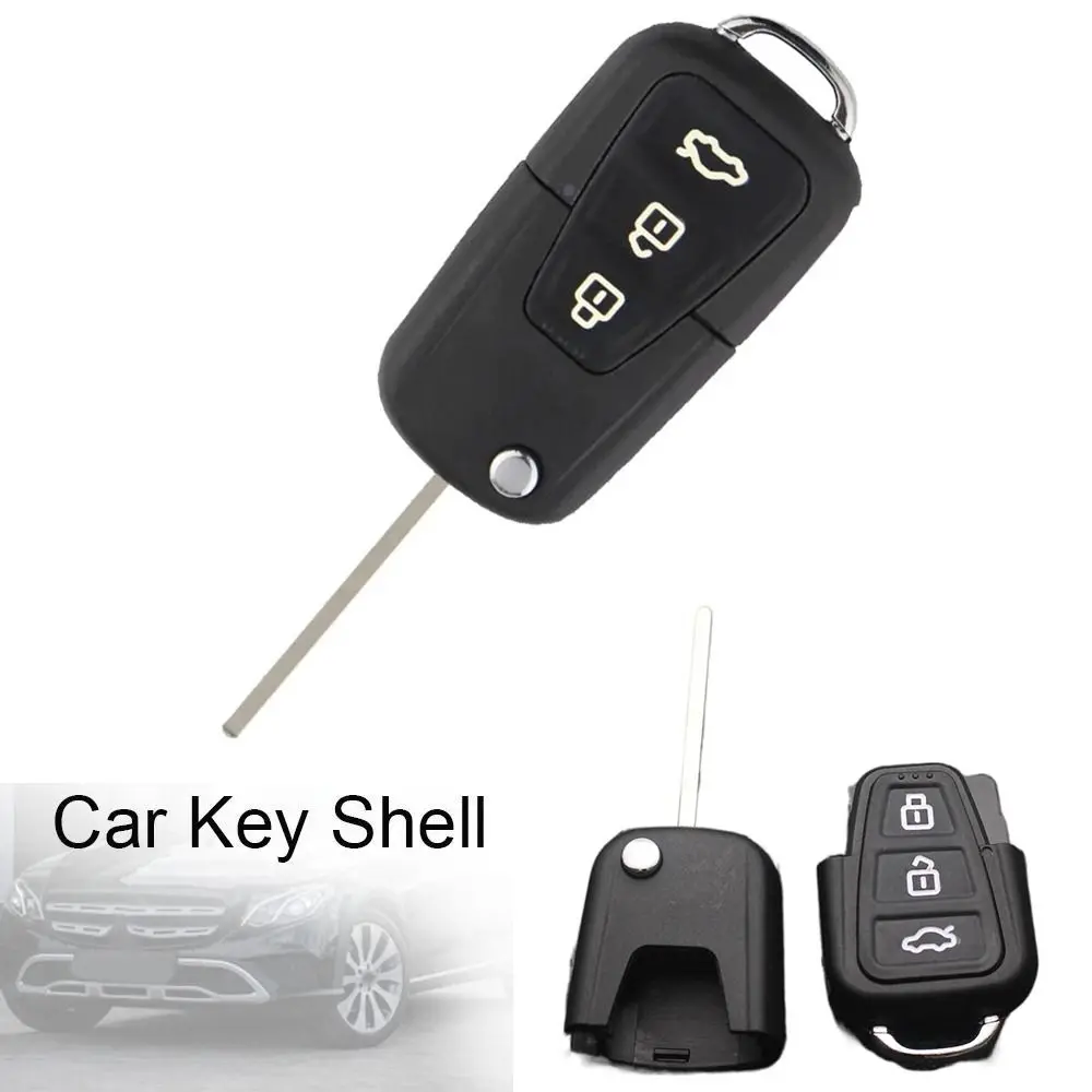 Car Accessories 3 Buttons Car Key Shell Uncut Blade Replacement Remote Case Fob Flip Folding Key Cover for Lifan X60 X50