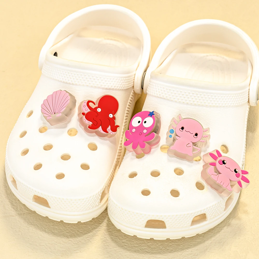 1–5 Stück LED-Schuhanhänger, beleuchtetes Zubehör, Tiere, Pflanzen, Salamander, Schuhdekorationen, Anstecknadeln für Kinder, Männer, Frauen, Geschenke, Clog-Schnallen – Detail 15