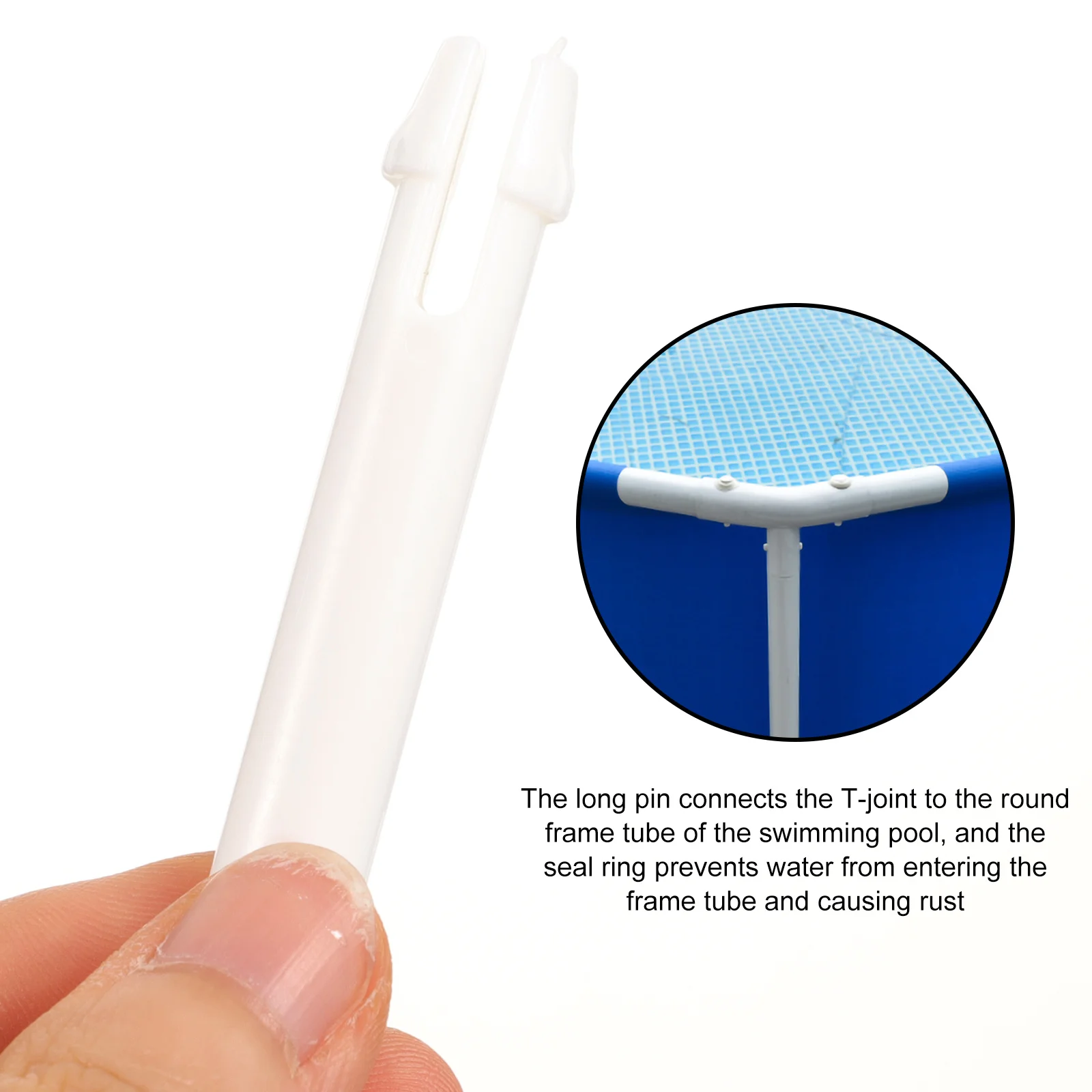 ข้อต่อพลาสติกคุณภาพสูงสำหรับสระว่ายน้ำ 12 ชิ้น พร้อมซีล สำหรับเชื่อมต่อข้อต่อรูปตัว T และท่อกลมขนาด 2.36 นิ้ว