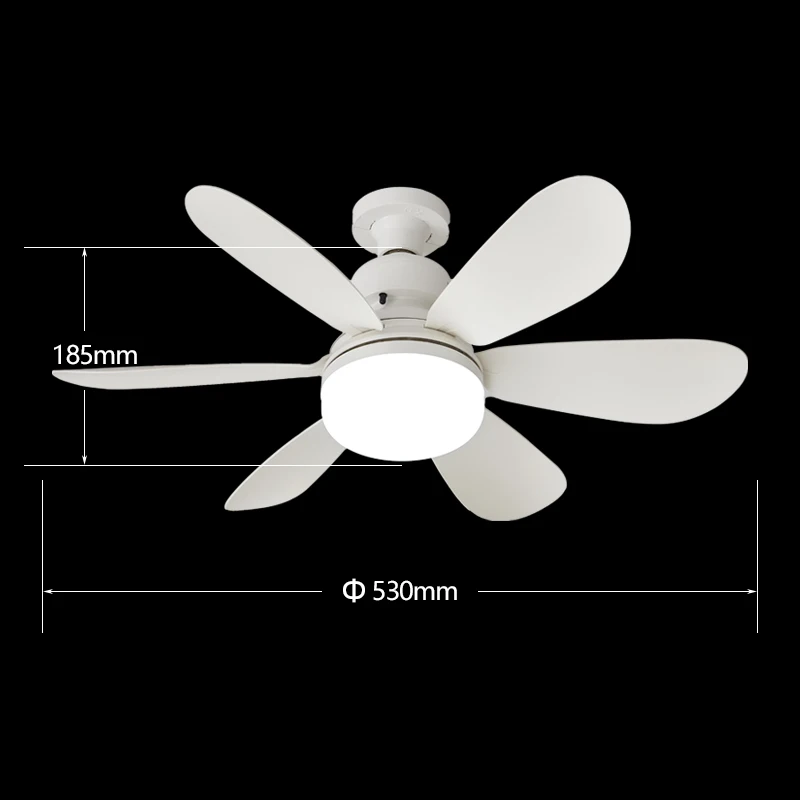 Ceiling Fan Light LED 30W E27 With Remote Control for Dimming, Suitable for Living room, Study, Household Use, 85-265V