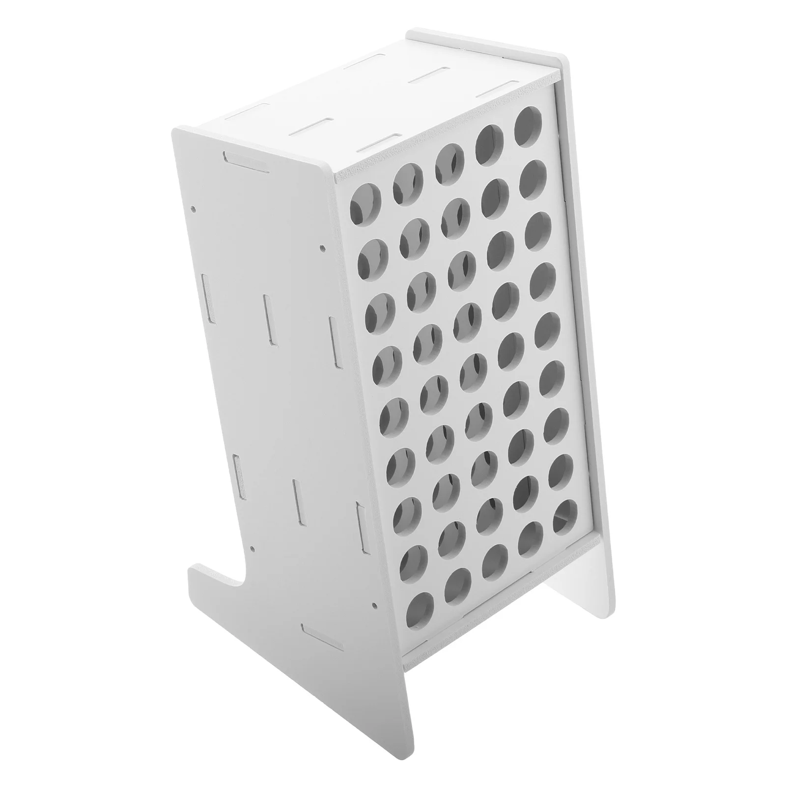 Vertical Marker Organizer 45 Holes Pen Holder Plastic Multi Functional Slanted Design Storage Rack for Kindergarten School Home