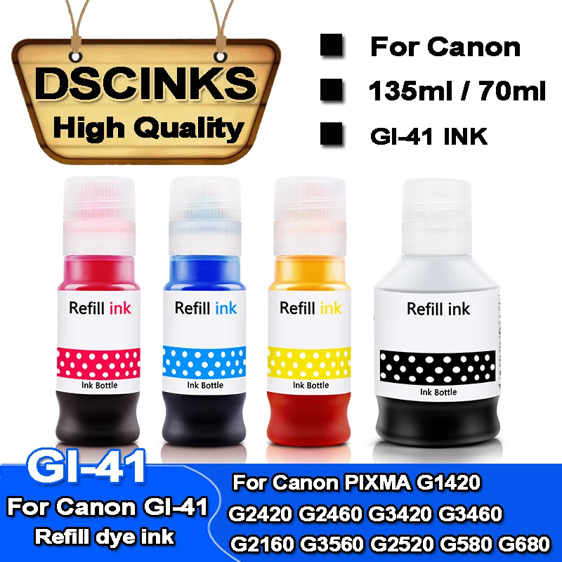 GI-41 GI 41 Refill dye Ink for Canon PIXMA G1420 G2420 G2460 G3420 G3460 printer Canon GI-41 Dye ink