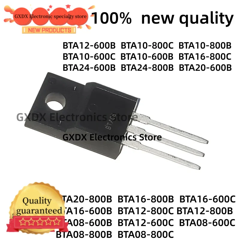 10-20pcs 100% new quality BTA16-800C BTA08 600B 600C 800B 800C BTA10 BTA12 BTA16 BTA20 TO-220 chips IC en stock al por mayor