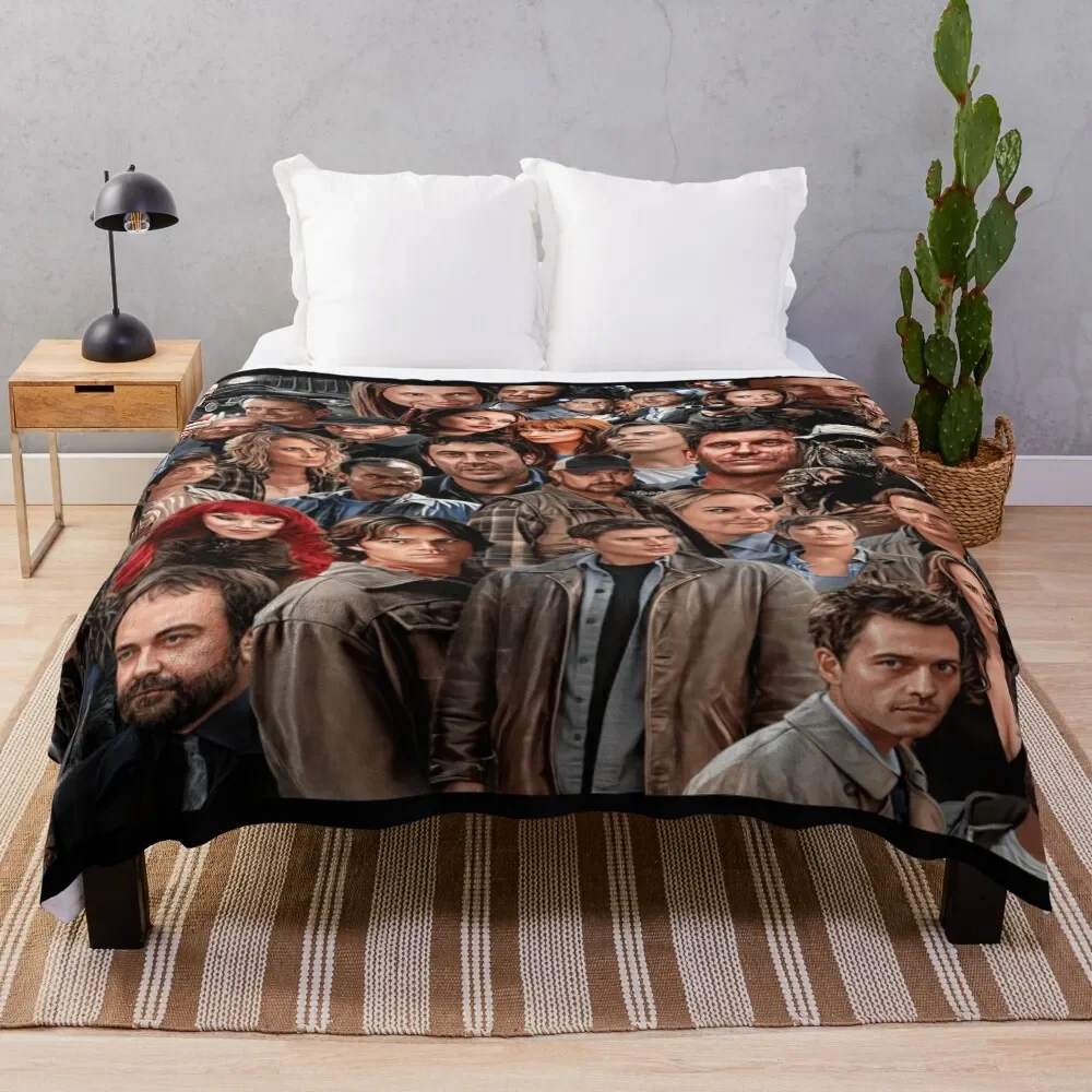 

Collage Of Supernatural Throw Blanket Stain Resistant Cozy Warm Blanket