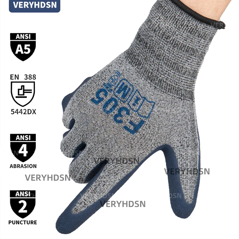 3pairs Safety Work Gloves High Performance For Men&Women Multi-Purpose Firm Non-Slip Grip Cut-Resistant Nitrile Foam Coated