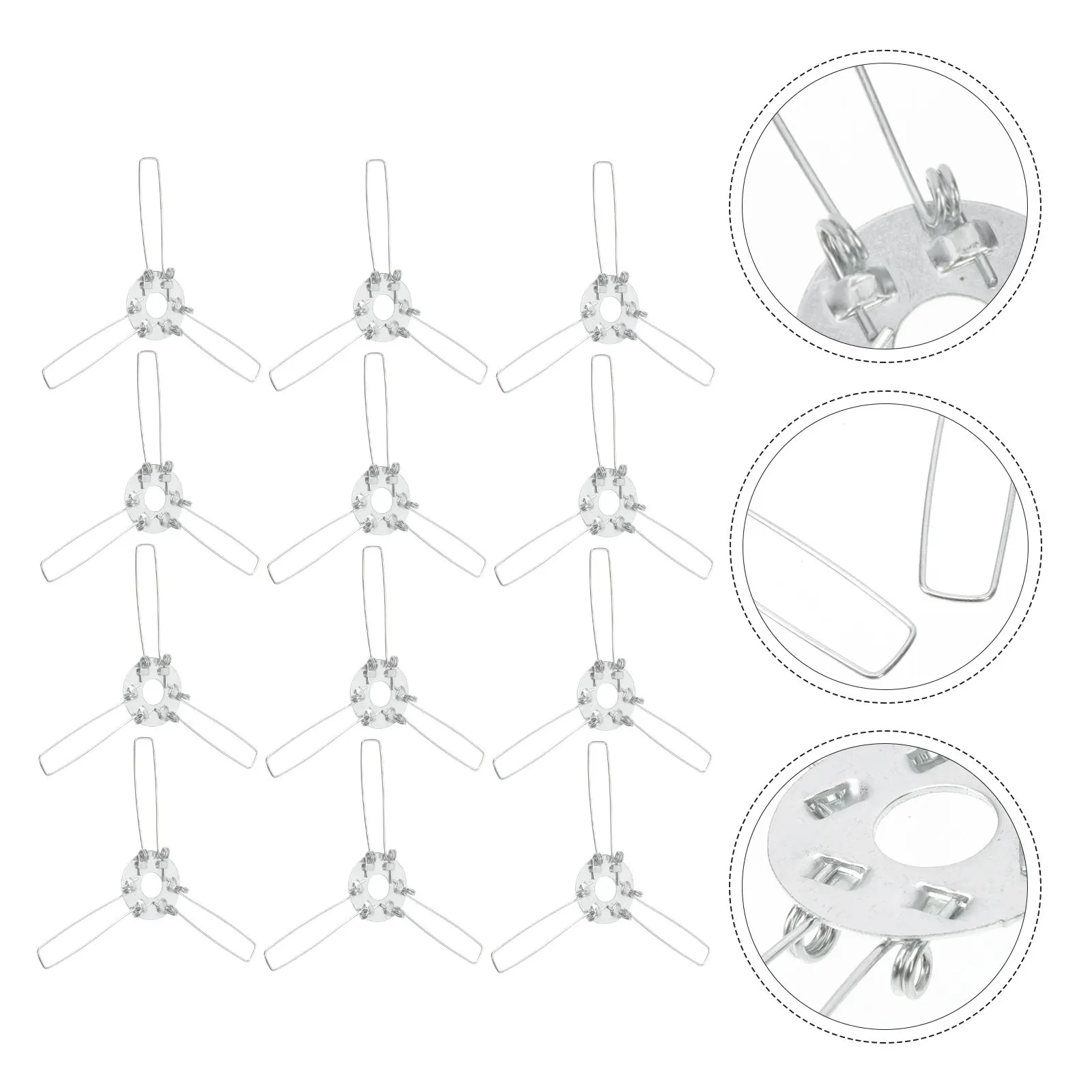 

12 шт. пружинных зажимов для абажуров, белые, прочные, легко устанавливаемые, подходят для абажуров, аксессуары для освещения, материалы для DIY
