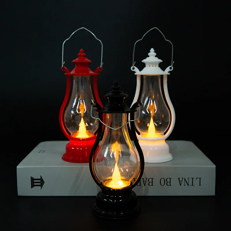 Electronic candle pony lamp portable lamp, retro lamp cross-border festival decoration props ornament lighting