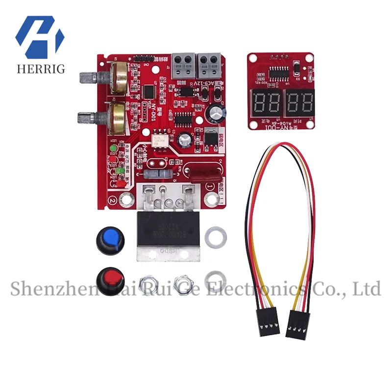 

NY-D01 spot welding machine control board, adjustable time and current digital display microcontroller spot welding machine DIY
