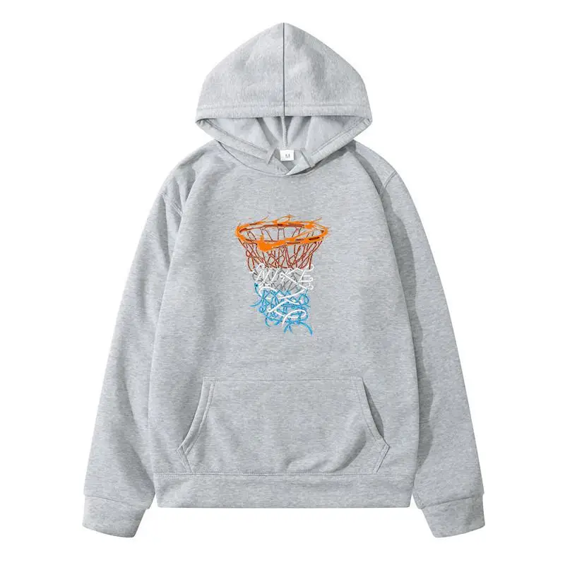 

Fall/Winter 2024 New hip-hop street casual print hoodie fashion classic oversized loose sweatshirt warm fleece men's clothing