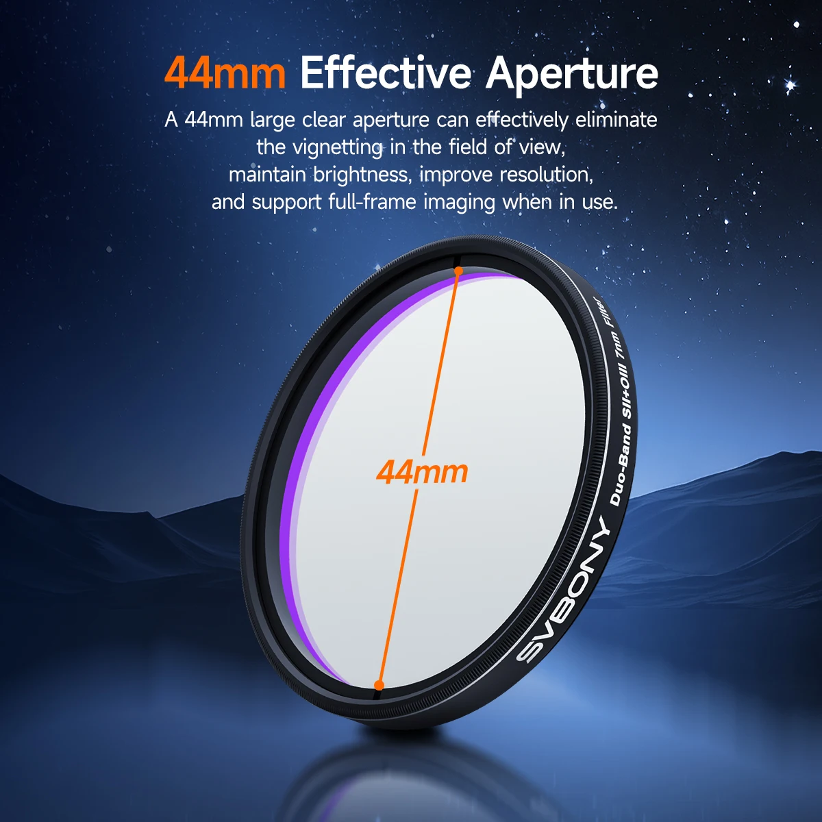 Svbony SV220 Teleskopfilter SII & OIII 7 nm Dualband 1,25"/2" Nebelfilter für Astrofotografie, beide in Licht verschmutzt – Detail 14