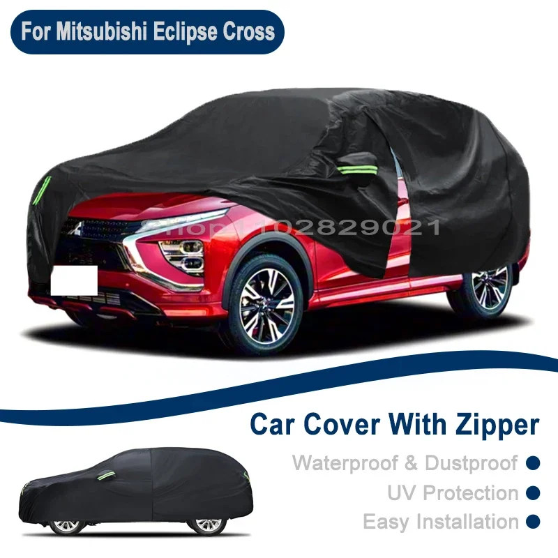 

Outdoor Full Vehicle Cover For Mitsubishi Eclipse Cross - Side Zipper Design, Waterproof Dustproof Sun Protection Car Cover
