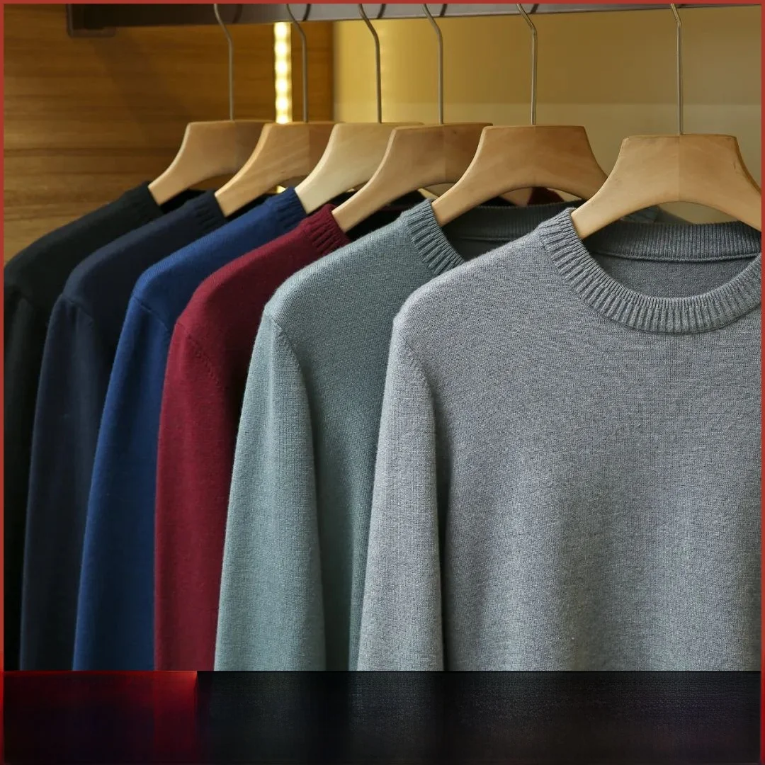 

Camere like Touch Base Layer Knitted Sweater Casual round Ne Men's Autumn Winter New Arrival Anti Pilling Comfortable Kni...