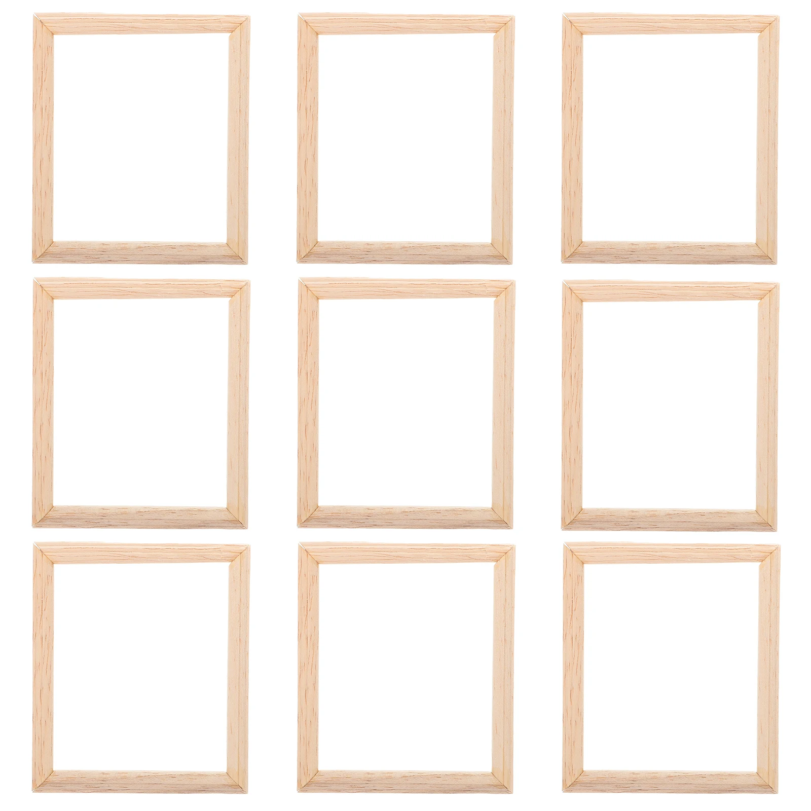 

9 Pcs Mini Photo Frame Picture Frames Tiny Wooden Small Dollhouse Furniture Accessories Miniature Model
