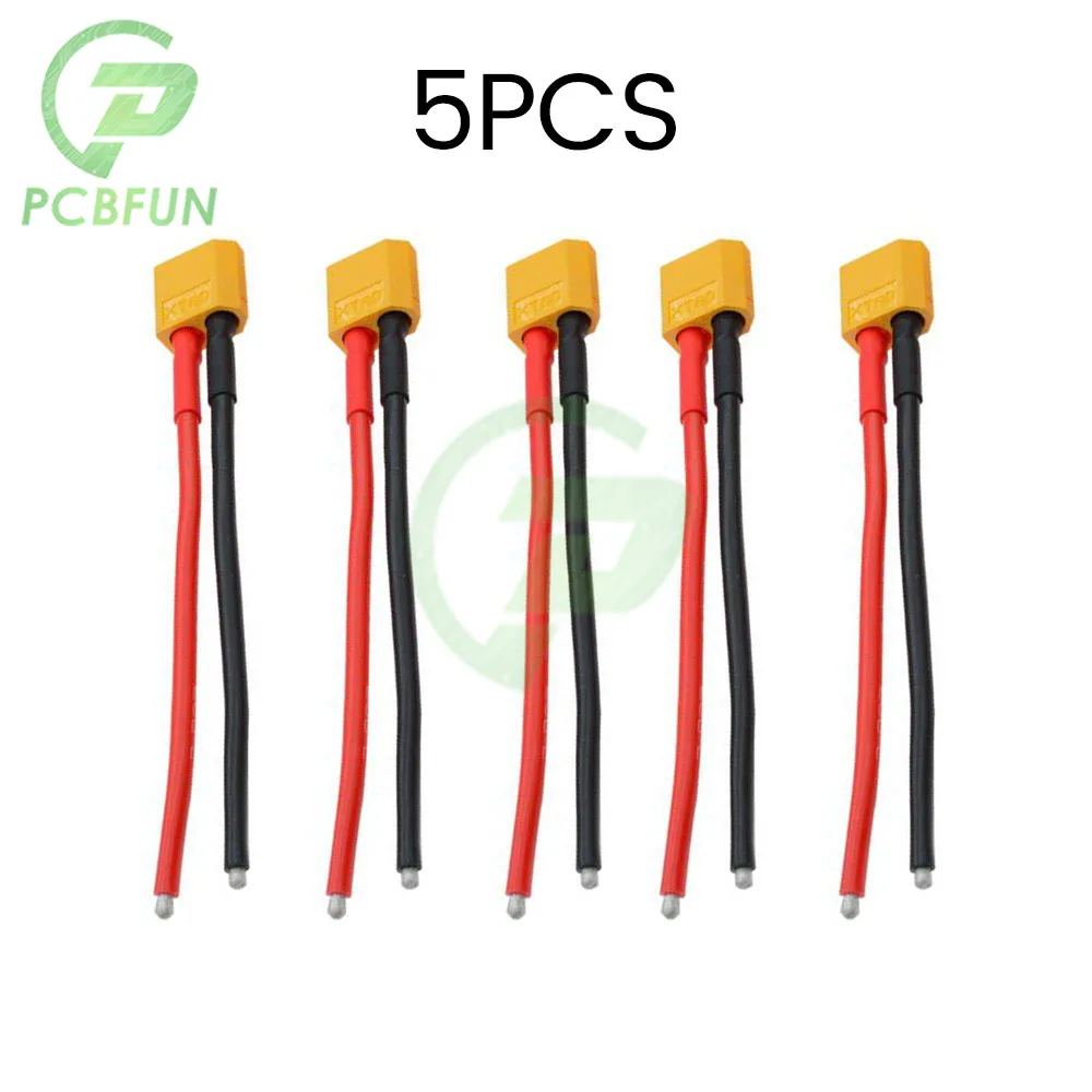 1-50Pcs XT60 Plug Male Connector with 14AWG Silicon Wire for RC Lipo Battery Cable Drone XT60 Pigtail