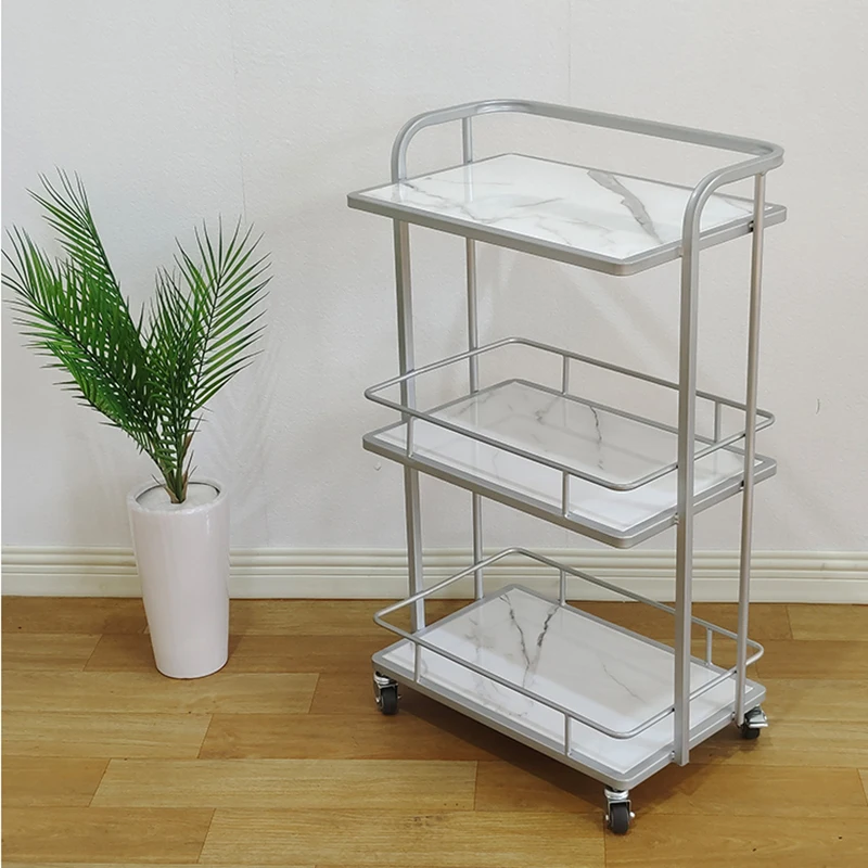 Rolling Trolley Storage Cart Utility Beauty Salon Tray Furniture Business Drawer Gold Hairdressing Muebles Belleza Stainless